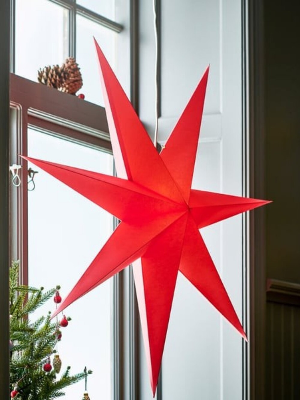 Ikea STRALA Red Holiday Star Paper Lantern - #2